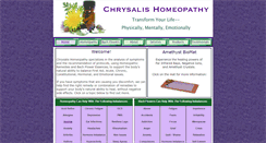 Desktop Screenshot of chrysalishomeopathy.com